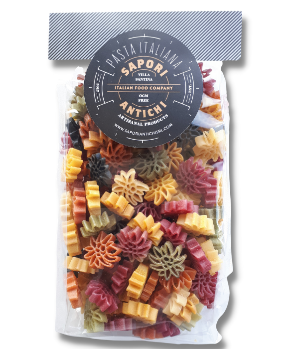 Макаронные изделия: цветная паста из твердых сортов пшеницы 6 цветов Альпийские звезды
