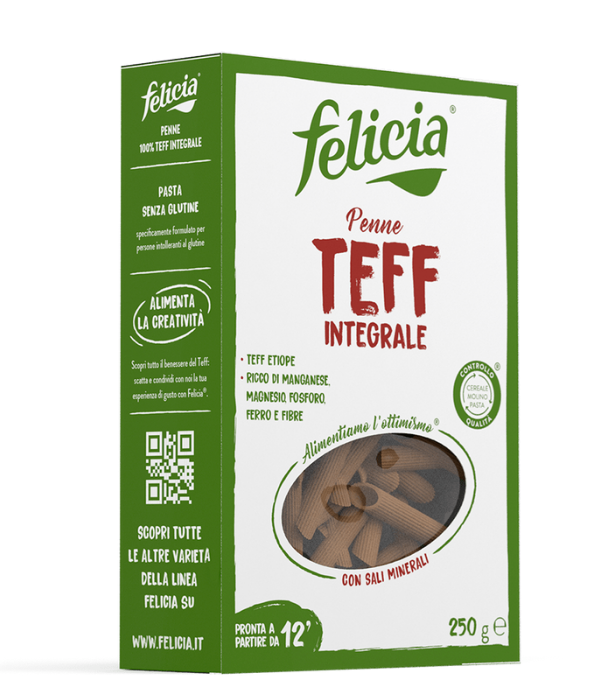 Паста пенне Felicia из теффа, без глютена, 250 гр